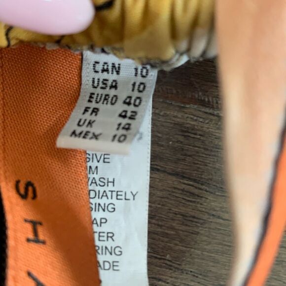 Shan, Ruffle Multi Color Triangle Bikini Top - Size 10 - Picture 3 of 3